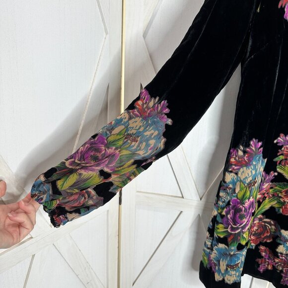 Free People Misha Burnout Velvet Mini Dress - Picture 5 of 7